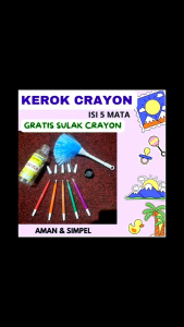 Alat Kerok Crayon Carica Isi 5 Bonus Kuas Crayon Kemasan Ekonomis