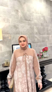 DRESS GAMIS MODE NAKIA TERBARU BY RESTU MANDEH 100%ASLI REAL