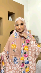 MUKENA BATIK CAP BHAN RAYON PEKALONGAN MUKEHAH JUMBO MUKENAH DEWASA P3KALONGAN