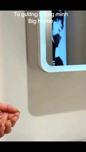 Tủ nhà tắm Chống Thấm nước nhôm với đèn led lưu trữ thông minh Tủ gương phòng tắm Vanity với giá treo tường