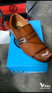 SEPATU PANTOFEL FORMAL KULIT PRIA LANCAS TGR 001 TAN ( PRODUKSI SENDIRI )