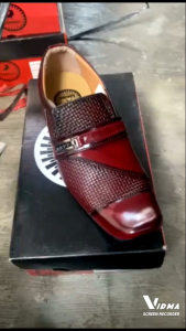 SEPATU PANTOFEL FORMAL KULIT PRIA LANCAS TGR 001 MAROON ( PRODUKSI SENDIRI )
