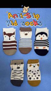 Cute Animal Non-Slip Socks for Baby kid Full Silicone Granule Sole Breathable Cotton 0-5 Years V4