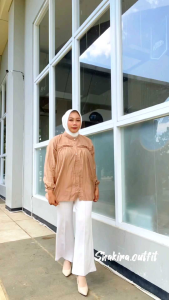 ELIZA BLOUSE KEMEJA WANITA POLO LINEN ATASAN WANITA KEKINIAN