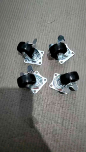 Roda Kastor Hitam - Roda Nylon Rak Etalase - Roda Kastor Troli