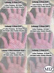 Cut : 210/5 x 1/4" 5/16" 3/8" 1/2" 5/8" 3/4" Fishing Net Pukat Anak Udang Pukat Nylon Pukat Benang Pukat Kuning