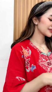 Daster Cap Colet Bast Seller Merah Delima Bahan Rayon Samitex Busui Friendly New Arrival Terlaris Bala Daster