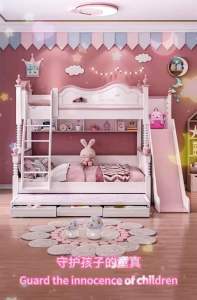 LXFSF 1007 Nordic Style Luxury Modern BUNK BED With Multiple OPTIONS Could Mix & Match !! Slide With WR + RM 1499 / Staircase with WR RM 1499 / Drag bed + Drawers + RM 649 !! Could MIX & MATCH !!Direct From China