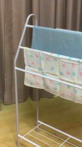 KANTAREEYA ราวตากผ้าขนหนู ราวตากผ้าขนหนูพร้อมชั้นวางผ้า 24x62x96cm. รุ่น KT-EP23 ราวตากผ้าเช็ดตัว ราวตากผ้าเตี้ย ราวมินิมอล ราวตากผ้า ราวพาดกางเกง