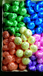 โปรยทาน ลูกส้ม ตัวเปล่า คละสี 100ชิ้น