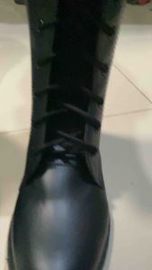 Sepatu mayoret hitam polos laki laki