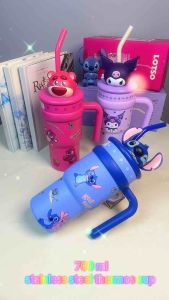 Disney & Sanrio -Stitch /Lotso Bear /Kuromi /Melody /Piano Stainless-steel Thermos Cup /Tumbler 700ml