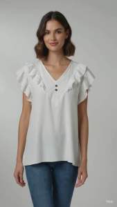 BELLA Blouse for women plain chalis simple elegant | formal tops for women