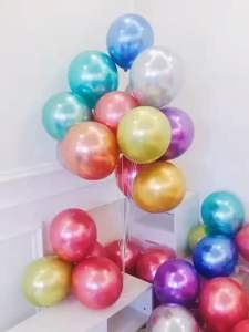 พร้อมส่ง ลูกโป่งงานเลี้ยง ลูกโป่งวันเกิด 100ใบ ลูกโป่งปาร์ตี้ สีเมทัลลิค พาสเทล 10นิ้ว ลูกโป่งประดับตกแต่ง