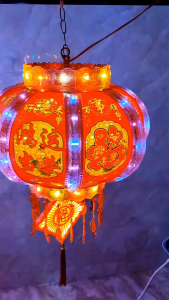 Lampion Putar LED Premium / Lampion Hias Imlek Elektrik Lampu Kelap Kelip / Lentera Putar 360 Derajat 2025 Terbaru