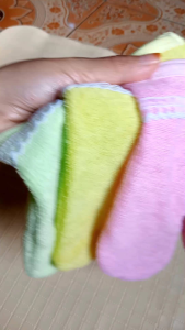 Waslap Jari 3Pcs & Handuk Tangan Mandi Bayi Lembut & Murah Terjamin