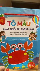 Combo túi 8cuốn tô màu cho bé phát triểntrí thôngminh qua các trò chơi cho bé 2-6 tuổi. Bút sáp màu cho bé tô vẽ tranh