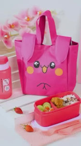 Thalia Lunchbox Set Anak: Kotak Makan Kuping Karakter Lucu & Botol Sendok Garpu