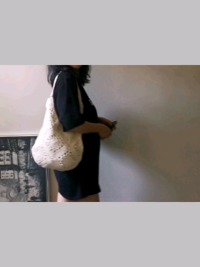 DaVee | Handmade Cotton thread crochet bag bucket bag shopping bag beach bag