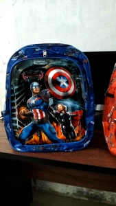 Tas Sekolah anak tas Ransel lampu LED 3D timbul karakter APTEN AMERIKA ANAK LAKI-LAKI SD fashion motif