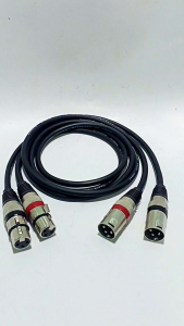 1 SET / SEPASANG KABEL AUDIO XLR MALE TO FEMALE KABEL MIXER KE POWER MICROPHONE EQ CROSSOVER 2 PICS