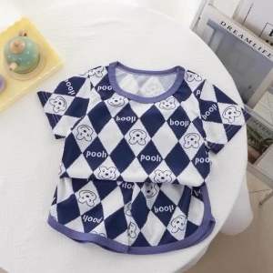 Baby Thin Style Ice Silk Short Sets