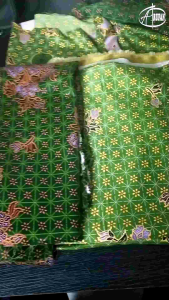 NON LOGO KAIN BATIK MUSLIMAT NU WARNA HIJAU TUA DAN HIJAU MUDA SEMI SUTRA HALUS DAN LEMBUT