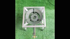 ชุดเตาฟู่เคบี8(สั้น)GMAX KB8+ขาเหลี่ยมกลาง(บังลม) ขนาด40x40x40ซม.แถมฟรีตัวที เตาแก๊ส เตาแม่ค้า เตาเบอร์8