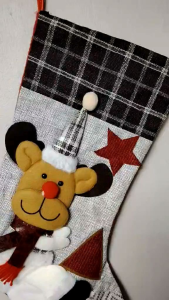 Large Christmas Socks Tree Hanging Decoration Santa Claus Candy Gift Bag Socks Christmas Decoration for Home. 38cmx24cm