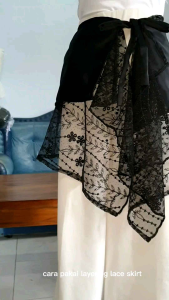 LAYERING LACE SKIRT - CURTAIN SKIRT