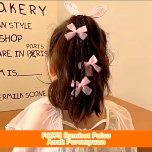 Karet Wig Rambut Palsu Kepang Pita Anak Dewasa