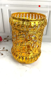 Tempat Serbaguna Emas Mewah Silinder Pen Holder Dekorasi Rumah