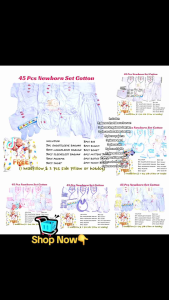 45 pcs newborn cotton set socks with free BOLSTER SET / SOFT COTTON MALAMBOT