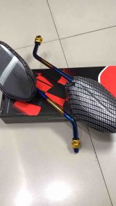 GVM - Spion Motif Karbon Twotone Blue X Universal Honda Beat Vario dll / Spion Beat Karbon Blue X