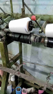 BENANG OBRAS POLYSTER HITAM & PUTIH 1KG 150/48 PECAH