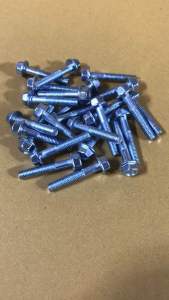 น็อตเบอร์12 ติดแหวน ยาว 4.5 c.m. M8x45 **มีตัวเลือก** สกรูติดแหวน ชุบซิงค์ขาว เกลียวละเอียด ราคา/ตัวเอง