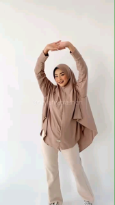 HIJAB BERGO LENGAN NAVIA XL BAHAN JERSEY SUPER