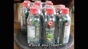 คิวมินซี คลอโรฟิลล์ เครื่องดื่มสมุนไพร กลิ่นน้ำองุ่นขาวและมะนาว ขนาด 150 มล. จำนวน 12 ขวด