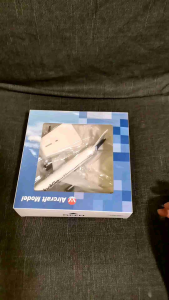 Indian Blue Airline A320 Diecast Model Aircraft IndiGo Airlines Airplane with Landing Gears and Display Stand 8 Inches
