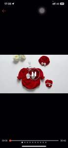 [MUA 1 ĐƯỢC 3]SET ĐỒ BÉ GÁI BODY NHUNG ĐỎ MỀM MỊN MIN BOUTIQUE. ĐỒ TẾT CHO BÉ GÁI ĐỒ THÔI NÔI ĐẦY THÁNG CHỤP HÌNH CUTE