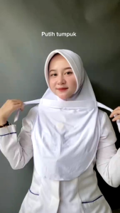 Bergo Hijab Dinas / Jilbab instan polwan / kerudung seragam
