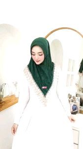Hijab Renda Mewah Rafilah Premium & Hijab Instan Matt Jersy Embos