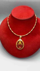 สร้อยคอช็อคเกอร์ทอง พร้อมจี้พระพิฆเนศ เทพเจ้าแห่งความสำเร็จ ค้าขายร่ำรวยเงินทอง สร้อยมีน้ำหนัก 1 บาทความยาว 18 นิ้ว ของจริงสวยงามตรงปก