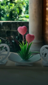 Pajangan Dashboard Mobil Allah & Muhammad Glitter Love Mewah