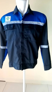 Baju Wearpack Safety K3 Pria Seragam Kerja Proyek Lapangan Bengkel Las Bahan American Drill Grade A Hitam Benhur