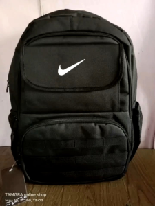 Black Tactical-Style Utility Backpack w/Nike Swoosh Logo