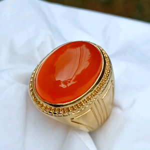 CINCIN BATU AKIK ORANGE REPLESIA KUALITAS SUPER