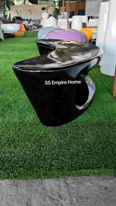 Bench ACE TC14 Black Fiberglass Seat Sculpture Outdoor Balcony Lounge Garden Courtyard Hotel Furniture Taman Bangku