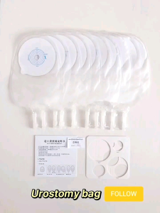 10Pcs Strong Baseplate Urostomy Bags Size cut 15-45mm Stoma Bag Urine Bags with Adhesive Tape ostomy Bag