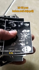 STIKER BAND METAL ISI 43 PCS BAHAN VYNIL(ANTI AIR)